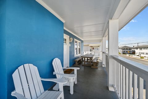 Relax and enjoy a family meal or a glass of wine on the large front, second floor balcony