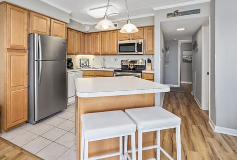 Additional seating at the island