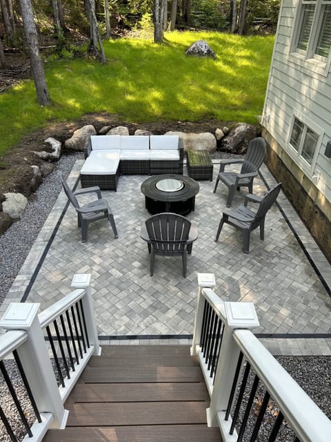 Paver patio with fire pit, patio furniture provided April 1-Nov 1 