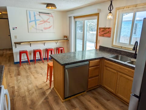 Lots of light in this kitchen!