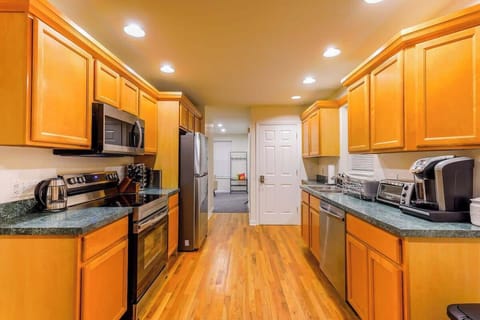 Modern cooking appliances and spacious countertops, the kitchen has it all!