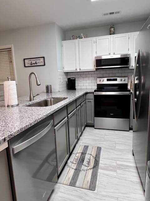 All new SS appliances with a Keurig machine. Please bring your own K-cups. 