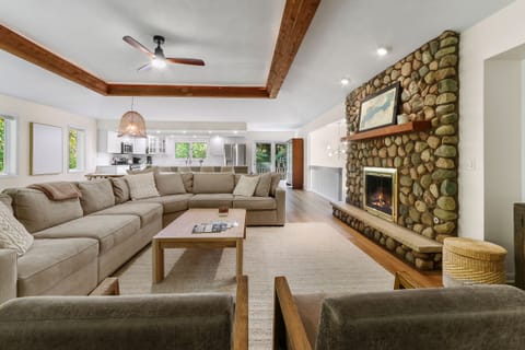 Living Room with section sofa.