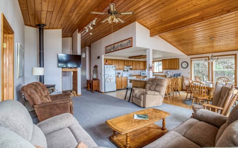 Living Room with a Flat-Screen TV