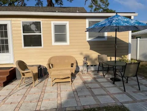 Outdoor patio and yard for your private enjoyment.
