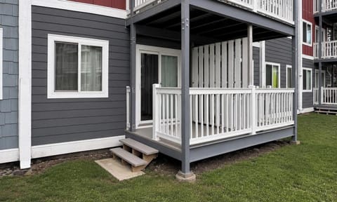 Welcome to Mountain Lodge 106 — your perfect summer mountain escape featuring one of the building’s rarest amenities: a private deck with stairs and direct exterior access, a sought-after feature found in only a select handful of units.