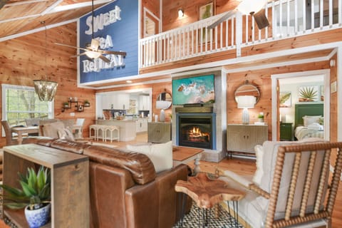 Open floor plan lets the entire group enjoy each other