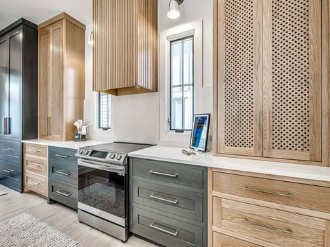 Modern kitchen with induction stove