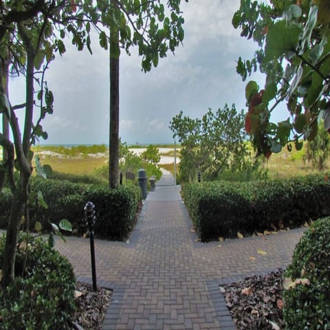 Entrance to the private beach