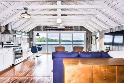 Sunshine dances from floor to ceiling illuminating the living spaces.