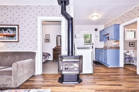 Beautiful wood flooring as gentle contrast creating a cozy atmosphere.