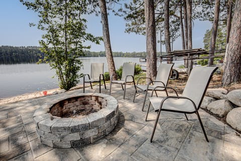 stone fire pit + patio