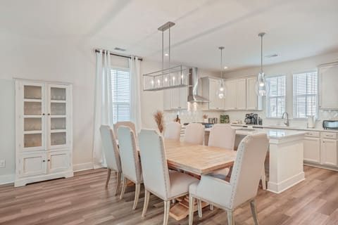 Luxurious kitchen with all cooking utensils, oil, spices, coffee, sugar, cream
