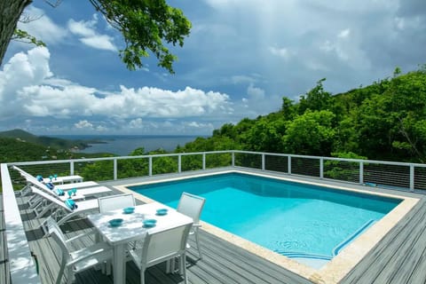 Renovated pool with brand new deck and furniture