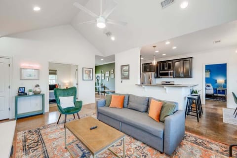 Living room with queen sleeper sofa