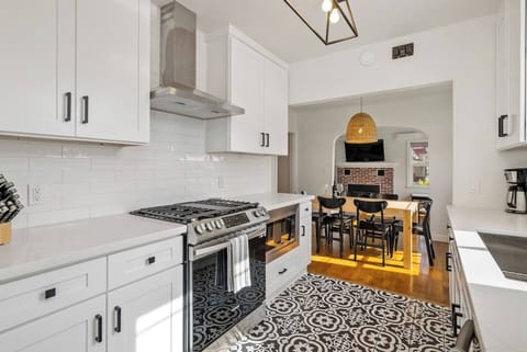 Newly renovated kitchen with stainless steel appliances