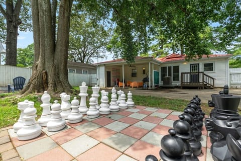 Fully Fenced In Back Yard - Oversized Chess