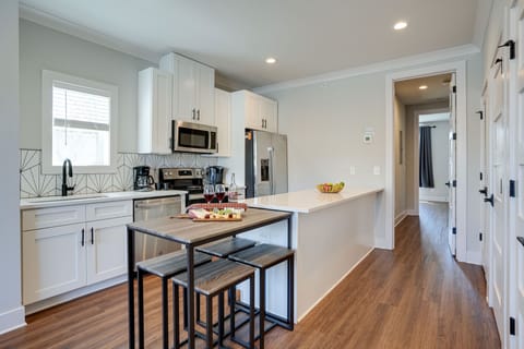 Fully stocked kitchen with all basic cooking essentials.