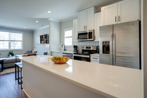 Fully stocked kitchen with all basic cooking essentials.