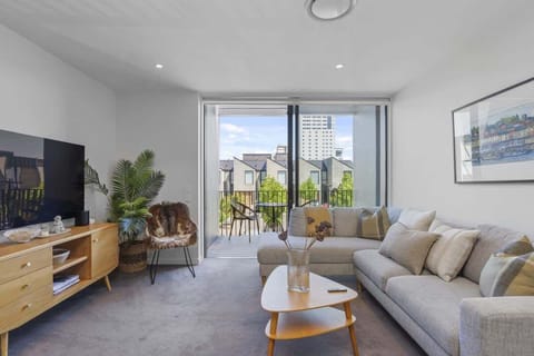 Open plan living room, access to balcony