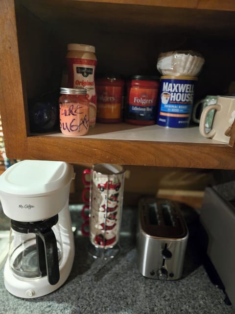 Start your morning off with your choice of coffee! Creamer and sugars too