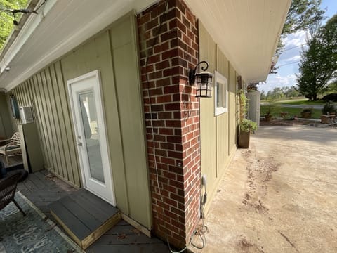 Private entrance with keyless locks