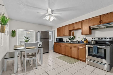 Eat in dining area accommodates sit down meals.