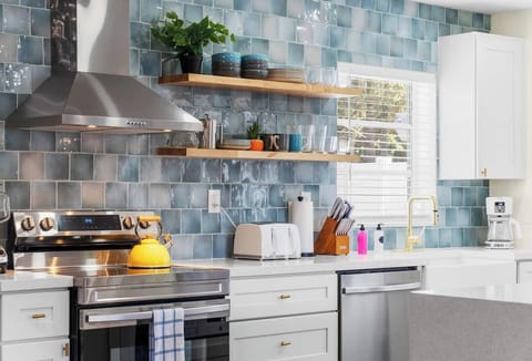 Custom fully stocked kitchen for preparing a delicious meal after a day at the beach!