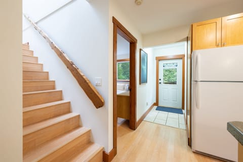 Stairs to 2 bedrooms