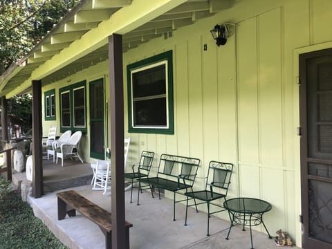 Long porch to enjoy views of the lake