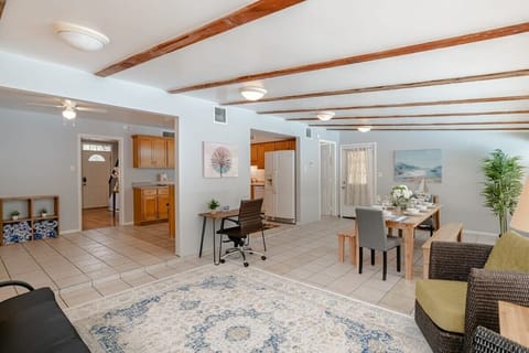 Open concept room off the kitchen.