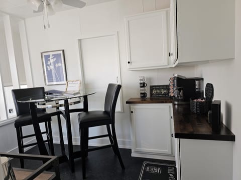 Coffee nook seats an additional two people 