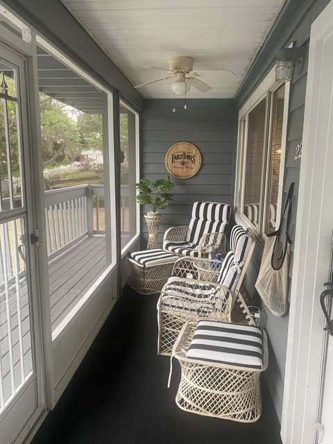 Relax on our screened-in porch while watching all the wildlife.