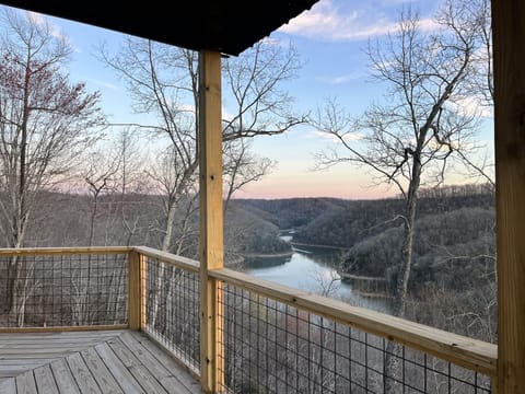 View from back porch in winter