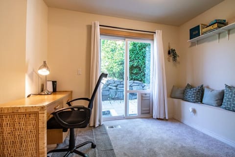 Private office with door. The patio is right off this area.