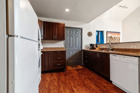 Open concept kitchen a view to the living room