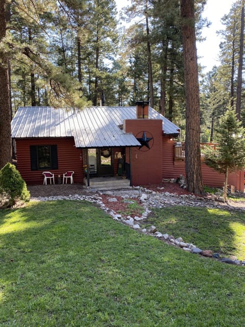 No stairs to climb. 2 steps at front door. No steps/stairs inside cabin.