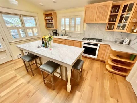 Kitchen with Italian marble countertops. 