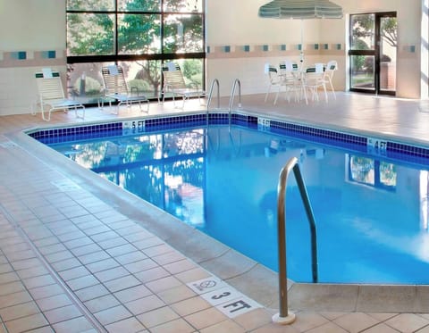 Dive into the sparkling indoor pool for a refreshing unwind.