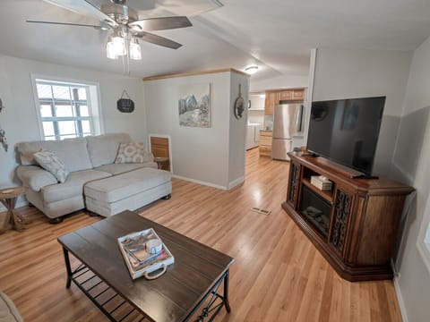 Living room with smart TV