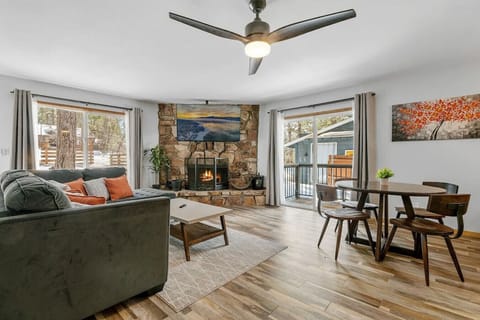 LIVING ROOM with Comfortable couch  and Smart TV  and Fireplace