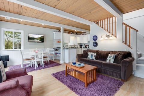 Cozy up in the comfortable couch