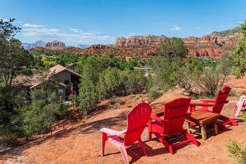 Climb the red rock staircase to magical vistas