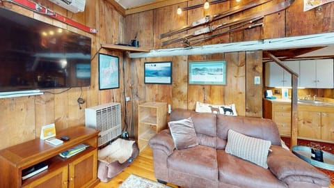 Comfortable hangout space for movie nights and post-adventure downtime.