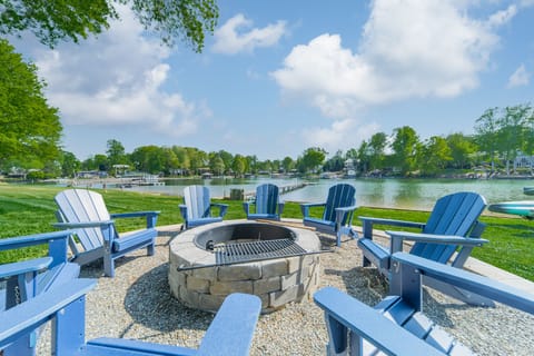 Welcome to Summer Cove! Enjoy making s'mores and memories at the fire pit.