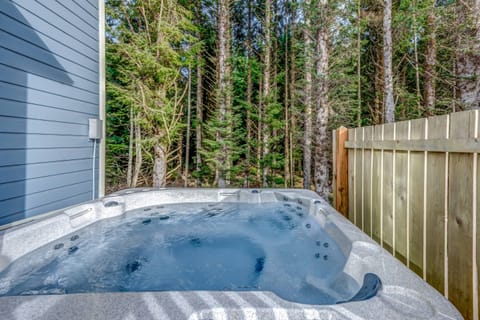 The gap between the deck and the hot tub has been repaired — there is no longer any separation.