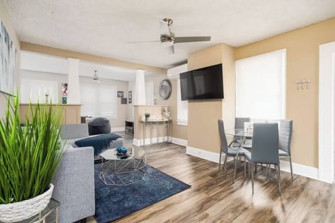 Living room with entertainment