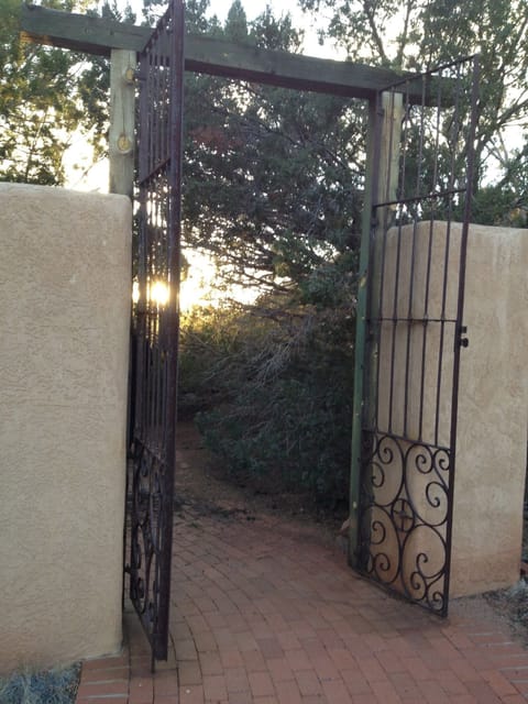 Entrance walkway to parking