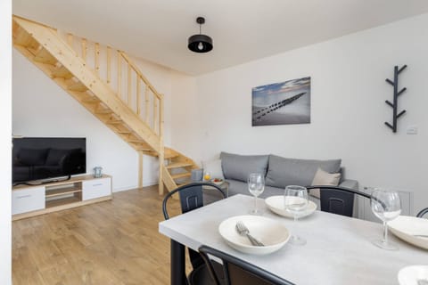 Living room with television.