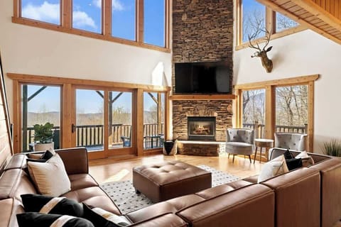Main Floor Living Space w/ Cathedral Ceilings